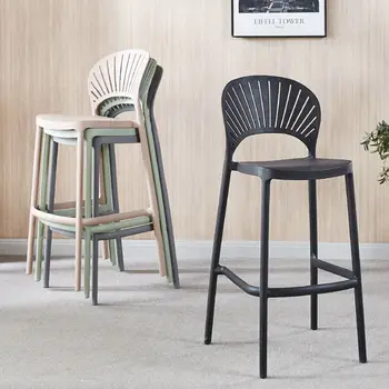 XX51Nordic modern, simplu bar scaun spatar scaun de Plastic scaun înalt scaun pentru bar în aer liber, scaun înalt pot fi stivuite scaune