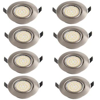 5W Încastrat Mini LED Lumini la fața Locului pentru a Afișa Cabinet Bucătărie Nisip Nichel Reglabil Rotund de Tavan Led lumina Reflectoarelor Lampa de Prindere