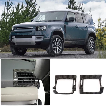 Pentru Land Rover Defender 90 110 2020-2022 Real Fibra De Carbon Central De Control Aer Conditionat Partea De Evacuare A Aerului Cadru Autocolante Auto