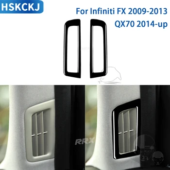 Pentru Infiniti FX 2009-2013 QX70 2014+ Accesorii Auto Interior Ușă Post de Evacuare a Aerului Trim Autocolant Negru Lucios de Plastic