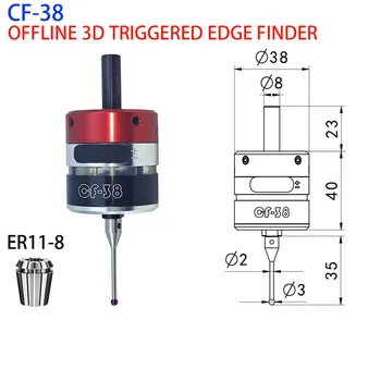 CF-38 3D declanșa edge finder centru de prelucrare CNC mașină de frezat CNC cu trei coordonate de precizie sonda de centrare rod tool setter