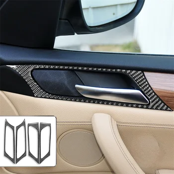 Pentru BMW X3 F25 2011-2017 X4 F26 2014-2017 Masina Panou de Ușă Mâner Surround Acoperire Cadru Ornamente din Fibra de Carbon Decora Accesorii