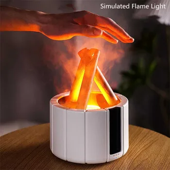 H9 USB Umidificator de Aer Aroma Difuzor cu Ultrasunete Simulat Foc de Tabără Flacără de Lumină Acasă Esențiale de Ulei de parfum Parfum