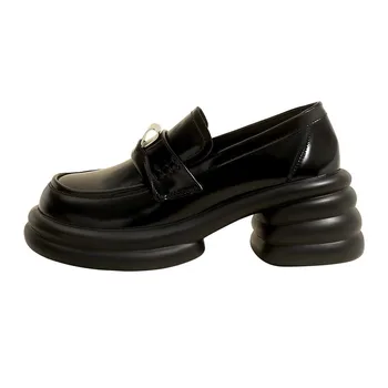 2023 Nou Stil Britanic Talpă Groasă Naveta Casual Singur Pantof Mici Pantofi Din Piele Trafza Mary Jane Pentru Femei Pantofi Plat