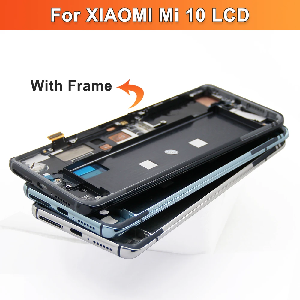 100% Testat Original LCD+Rama Pentru Xiaomi MI 10 5G Ecran LCD Înlocuirea Ansamblului Pentru Xiaomi mi10 5G M2001J2G Display4