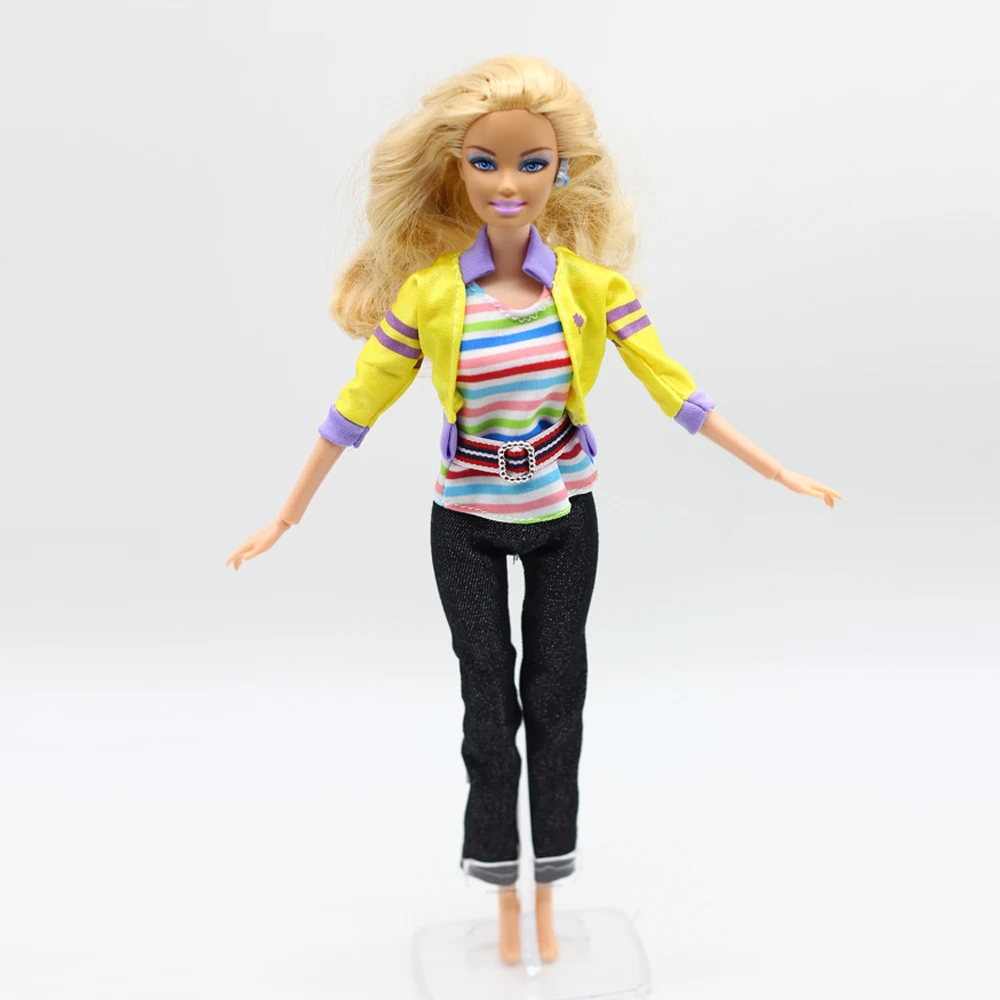5sets haine Pentru 1/6 Barbie Papusa Pantaloni de Moda Tinuta Bluza Pantaloni Haine eg0184