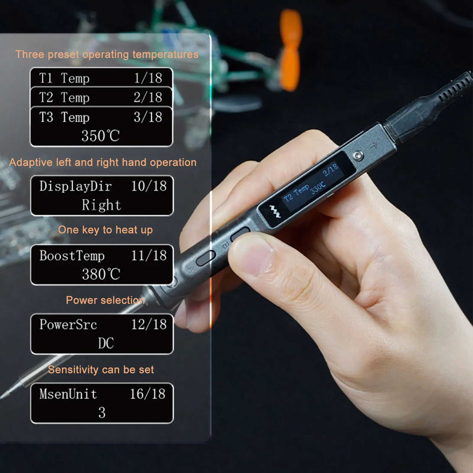 65W Smart Fier de Lipit Portabil cu afisaj Digital Mini USB Sudare Stilou de Mare Putere Constantă Temperatura TYPEC de Sudare Pen4