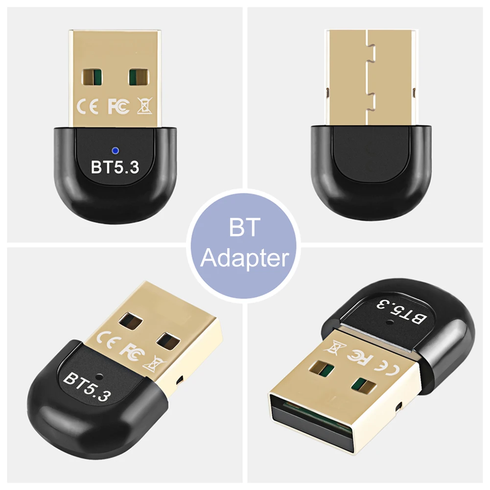Adaptor Bluetooth USB fără Fir Transmițător Receptor pentru Desktop PC Bluetooth 5.3 Vorbitor Mouse-ul Tastatura Muzica Transmițător Audio4