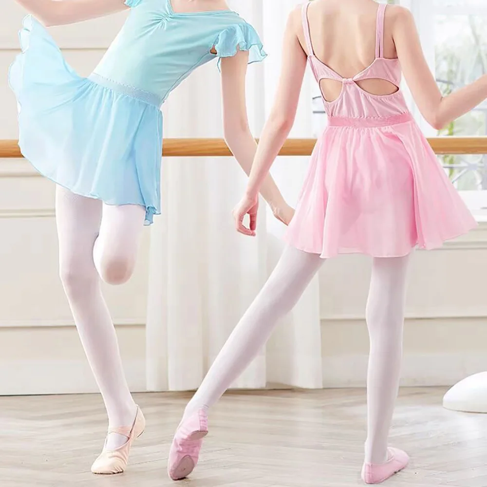 CLYFAN Copii Fete de Balet Fusta de Sifon Pură Balet Tutu Roz Copii Gimnastica Tricou Fuste Fusta de Dans4