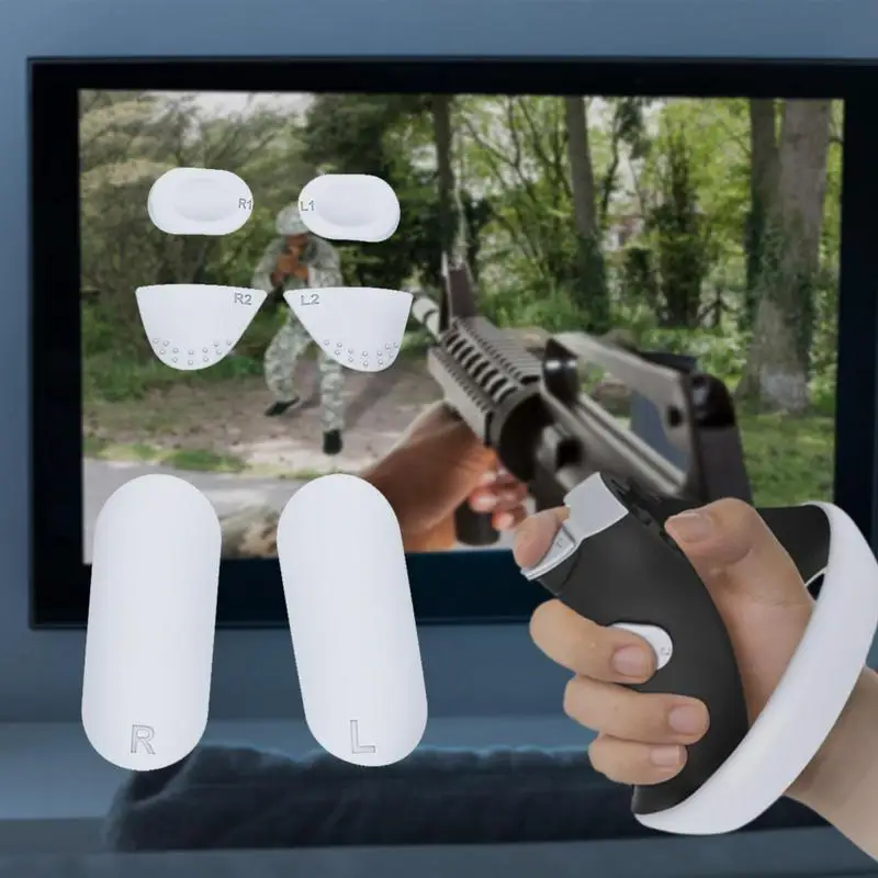 Controler de joc Protector Pentru PS 5 Pentru PS VR2 VRAccessories 6pcs Silicon Pad de Protecție Pentru Gamepad Prindere Și Cheile4