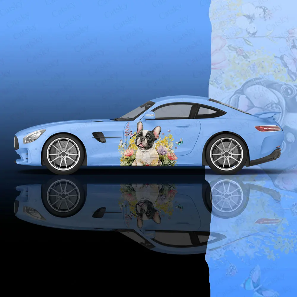 Câine Animal și Flori Mașină Folie Proteja Autocolant Auto Decal Autocolant Creatoare Universale Masina de Dimensiuni Corp Aspectul Decorativ Autocolant4