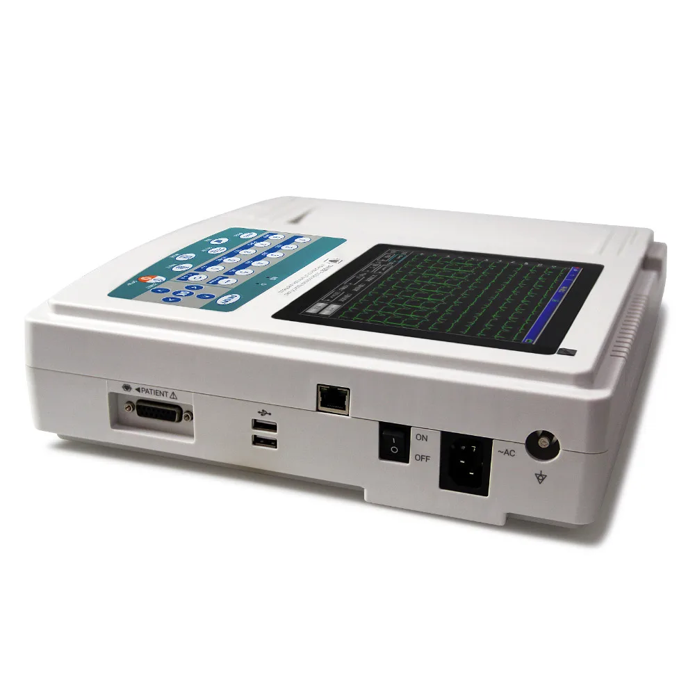 Ecran tactil de 12 canale ECG 12 duce Desktop recorder ecg ELECTROCARDIOGRAMA mașină4