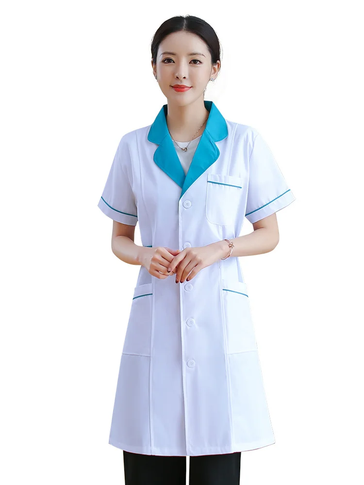Farmacie haine de lucru, pentru femei, haine albe, cu mâneci lungi haine doctor, asistentă medicală cu mânecă scurtă de frumusețe farmacie de spital speciale4