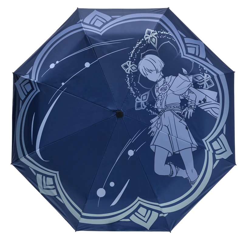 Joc Anime Genshin Impact Cosplay Wanderer Automate de desen Animat de Moda de Vinil Ori Umbrela Anti-UV Umbrelă de soare Călătorie Ploaie Cadouri4