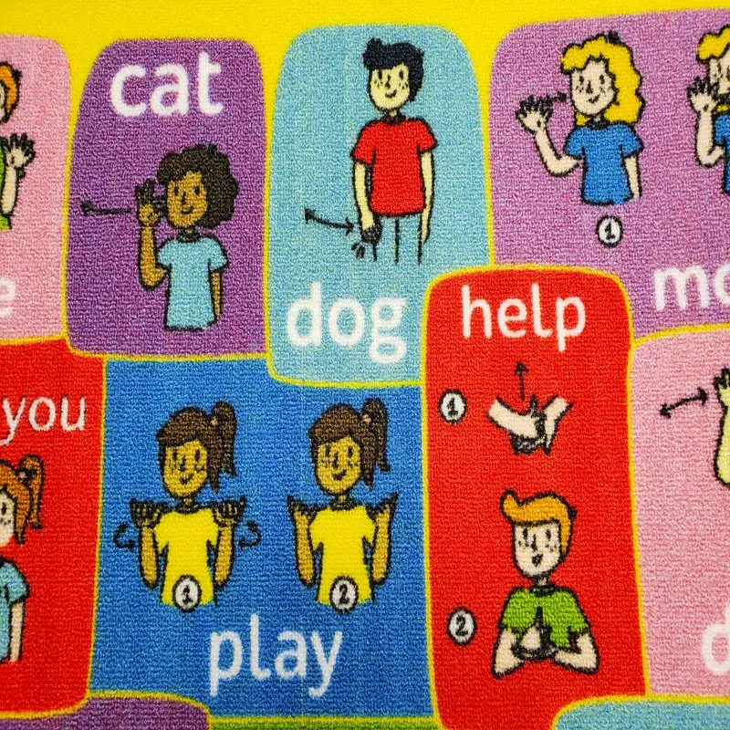 Minunat și plin de culoare ABC Alfabet Limbajul Semnelor de Învățământ din Polipropilenă Copii, Zona Covor (3'3 x 4'7) pentru Învățarea Distracție și să S4