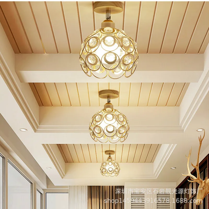Modern si minimalist, lumini plafon stil Japonez din lemn, lumini coridor balcon lumini pridvor de intrare lumini lumini dormitor4