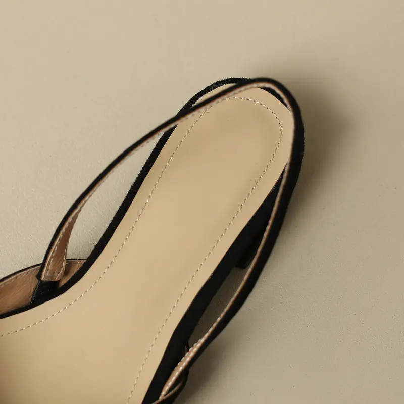 Moderne Și Confortabile Sandale Femei Cu Toc Jos Pantofi De Vara 2023 Lux Din Piele A Subliniat Deget De La Picior Moale De Mers Pe Jos Încălțăminte4