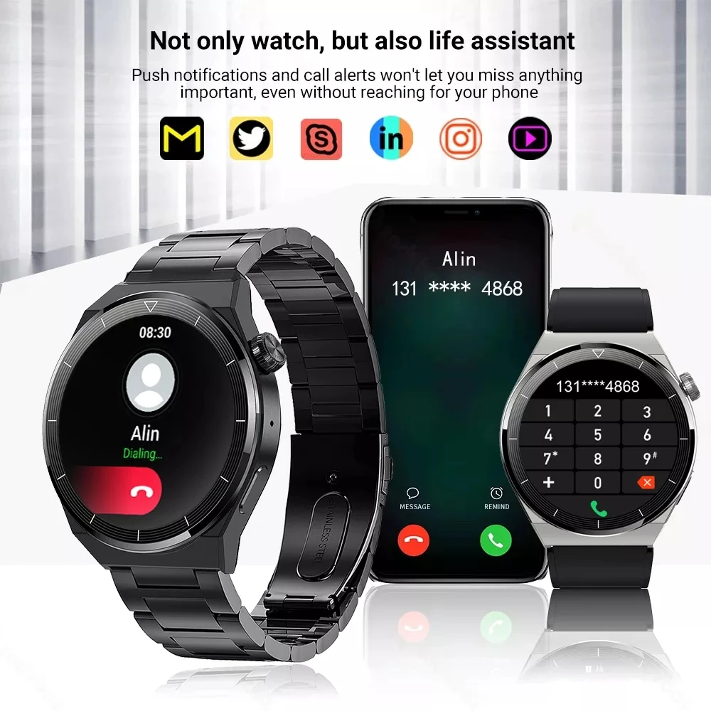 Noi apelare Bluetooth Ceas Inteligent pentru Huawei GT3 Pro Personalizate Dial NFC Sport Tracker de Fitness Barbati Ceas IP68 rezistent la apa Smartwatch+CUTIE4
