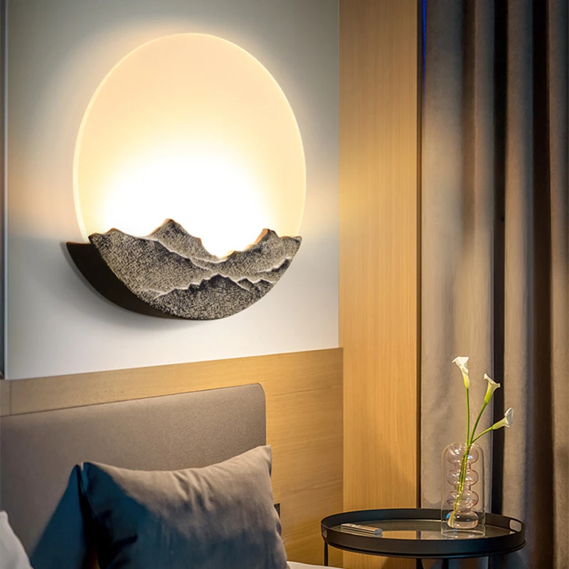 Nou Chinezesc Lună Plină de Iluminat Personalizate Dormitor Noptieră Lumini Simplu Decor Acasă Lampă Înaltă de Transmisie Corpuri de iluminat LED4