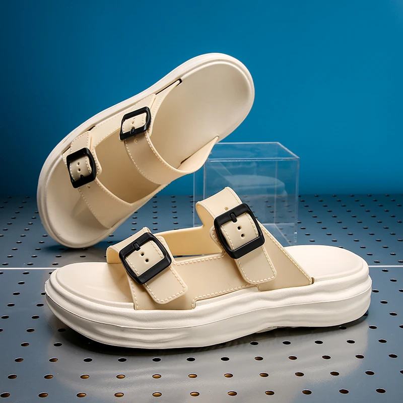 Noua Moda Simplu de Vară pentru Bărbați Papuci de casă în aer liber de Înaltă Calitate, EVA Sandale Confortabile Fund Gros Papuci de Culoare Solidă pentru Bărbați4