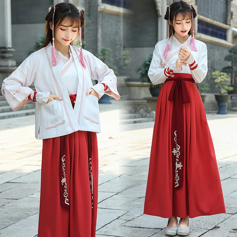 Noul Chineză Tradițională Costum pentru Femei Vechi Hanfu Îmbrăcăminte Doamna Oriental Dinastiei Tang Dans Tinuta pentru Scena Princess Port4