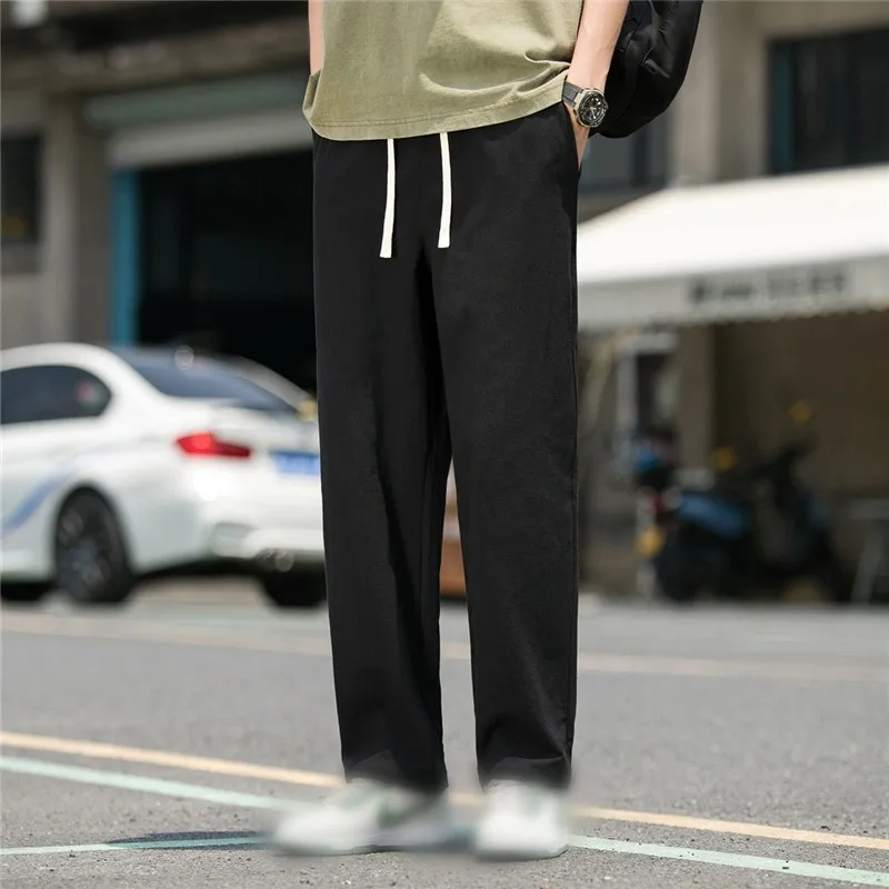 Nouă Bărbați de Culoare Solidă Pantaloni de Trening Streetwear Joggeri de Mari Dimensiuni 5XL Moda Harajuku Cordon Pantaloni4