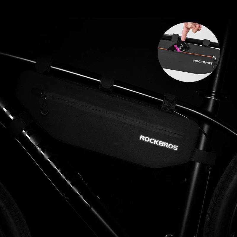 ROCKBROS Sac Biciclete Ciclism Triunghi Panniers Drum Impermeabil Biciclete MTB Top Tube-Cadru Frontal Sac Dirt-rezistent la Accesorii pentru Biciclete4
