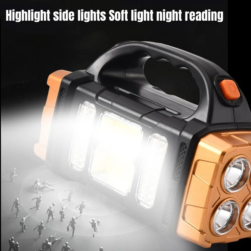 Solar Lanterna LED-uri USB Reîncărcabilă Proiector portabil Portabil Lanterna Power Bank Lanterna Cu COB Activitatea Solară pentru Tabără4