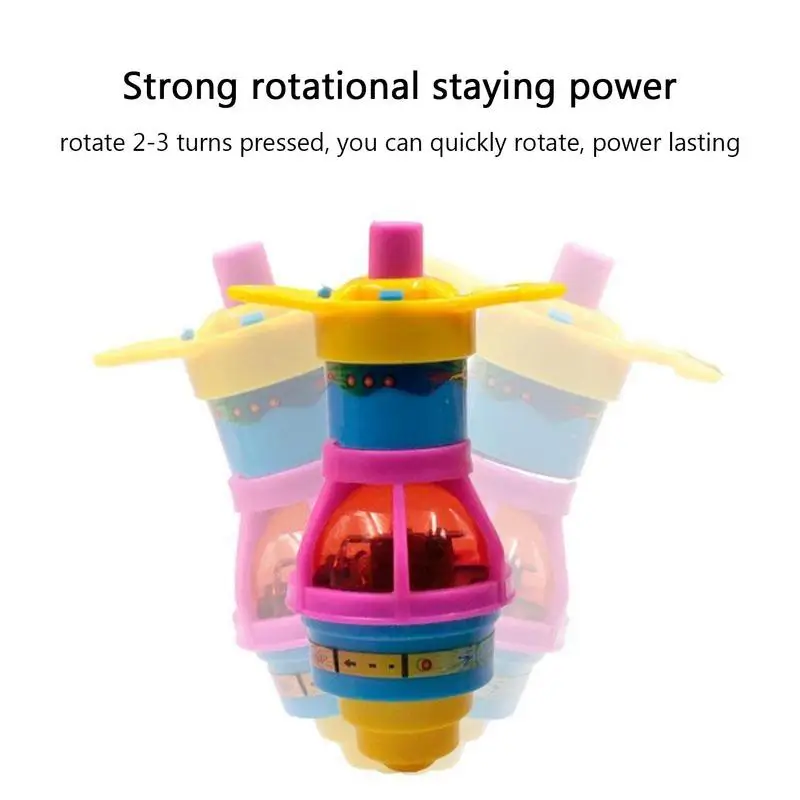 Stralucitoare titirez Creative pentru Copii de Rotație Jucărie Cu Lansator de Colorat Intermitent Lanț Anti-toamna Portabil Rotativ Spin Top4