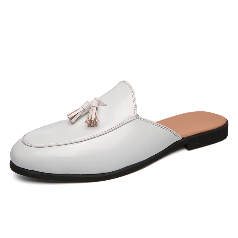 YEINSHAARS 2021 Brand de Lux din Piele de Brevet 38~46 Papuci Barbati Flip-Flops, Sandale Clasice Catâri Slide-uri în aer liber Om de Pantofi de lux4
