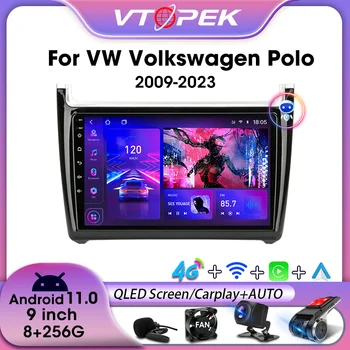 Vtopek 2Din Android 4G 11 Radio Auto Multimedia Player Video Pentru Volkswagen VW Polo 2009-2023 de Navigare GPS Carplay Unitatea de Cap