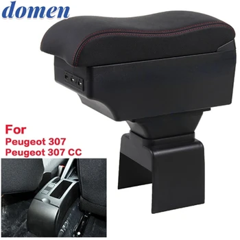Pentru Peugeot 307 cotiera cutie Pentru Peugeot 307 CC auto cotiera cutie depozitare Suplimentare cutie USB telescopic Mașină cotiera cutie modificatio