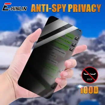 Anti-spy Ecran Protector Pentru Huawei Honor 9X Premium 8A Pro Global 9A 8X Anti-Peeping de Confidențialitate Sticla Capac de Film