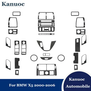 Auto Auto Voiture Accesorii Pentru BMW X5 2000 2001 2002 2003 2004 2005 2006 Fibra de Carbon interioare autocolante