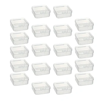 20 Buc Șirag De Mărgele Mici Containere Birou Organizatorii Sertare Articole De Toaletă Caz Clar De Plastic Capace De Bijuterii Element