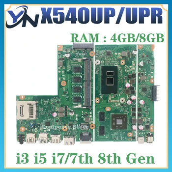 X540UP Laptop Placa de baza Pentru ASUS VivoBook R540UP R540U X540U F540U X540UPR Placa de baza 4G/8G-RAM I3 I5 I7-7-8-100% Test OK