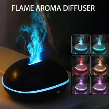 Colorate Flacără Umidificator de Aer Aroma Difuzor Portabil USB Masina Aromoterapie Hidratare Uleiuri Esențiale Parfum Difuzoare