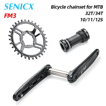 SENICX Mtb Manivele pentru Biciclete 32/34T Offset 3/6mm Angrenaj Bicicleta de Munte Angrenajul pentru GXP Montare Directă 10/11/12s Piese de Biciclete