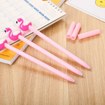 100 Buc Creative Silicon Cap Flamingo Gel de Desene animate Drăguț de Învățare Papetărie Apă Pen kawaii rechizite școlare