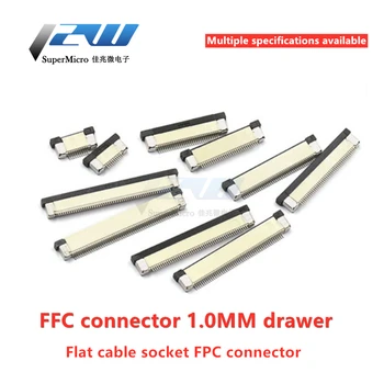 10buc / lot FFC / FPC cablu plat soclu 1.0 MM conector sertarul de Sus tip 4/5/6/8/10/12/16/20 ~ 30 / 40P