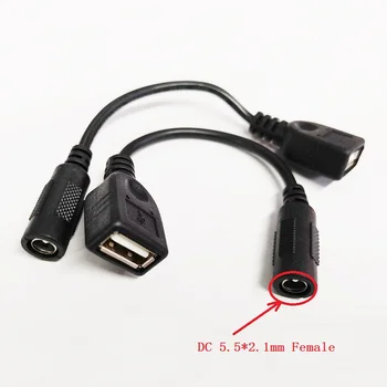 NCHTEK DC 5.5*2.1 mm de sex Feminin la USB2.0 Femeie cablu Convertor Cablu Pentru Laptop Adaptor/transport Gratuit/20BUC