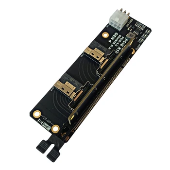 Gen4 2 Porturi Slimsas 8I X2 La PCIE 4.0 X16 Slot Adaptor de Bord Înlocuire Pentru placa de Retea Grafica placa Video cu placa de Captura