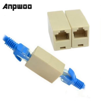 ANPWOO 10buc RJ45 Cat5 8P8C Soclu Conector Cuplaj Pentru Extensie de Bandă largă Rețea Ethernet LAN prin Cablu de Tamplarie Extender Plug