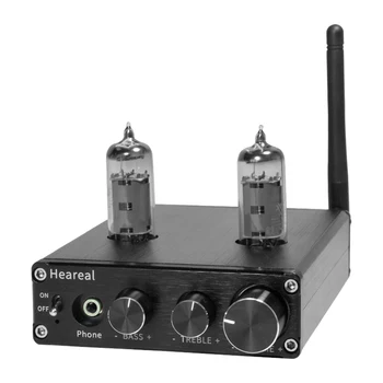 HiFi QCC3031 Bluetooth 5.1 6J5 / 6K4 Tub Preamplificator Amplificator Audio TPA3116 50W*2 Preamplificator Stereo Cu Bas Treble Reglajele