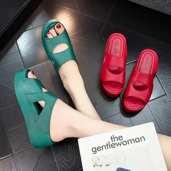 Noua Platforma Femeilor Diapozitive Pantuflas De Mujer de Moda sandale Pene Sandale Papuci Casual în aer liber Non-alunecare Flatform Diapozitive
