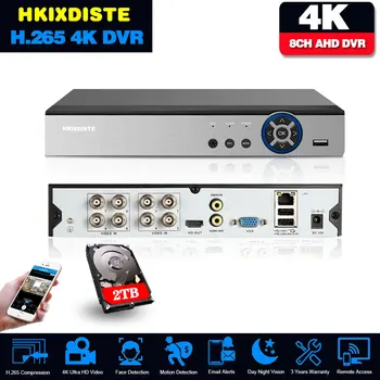 16CH 8CH 4K DVR AHD AI H. 265 Hibrid de 8 Megapixeli NVR Digital Video Recorder pentru 2MP 4MP de 5MP, 8MP AHD/TVI/CVI/XVI/Camere IP
