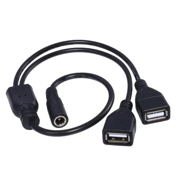 1Pack USB pentru Cablu de Alimentare USB de sex Masculin la 5.5 .1mm de sex Feminin 5V Putere Plug Butoi Conector de Încărcare Cablu de Încărcare Dropship