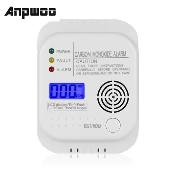 CO monoxid de carbon detector detector de alarmă senzor de alarmă de securitate acasă avertizează atât acustic și optic
