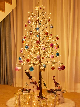 Pomul de crăciun lumina stralucitoare copac acasă camera de zi LED copac criptare decorative fibre copac