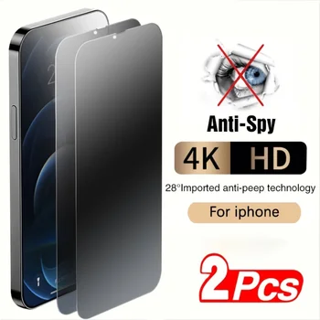 2 buc Anti-spy Sticlă Călită Telefon Folie de protectie Ecran Pentru Iphone 14 13 12 11 XR Pro Max Plus X XS 7 8